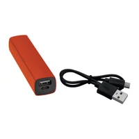 Kép 1/3 - 2200 mAh power bank USB porttal, narancssárga