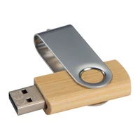 Kép 1/3 - Bambusz pendrive 4 GB, készletről, barna