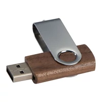 Kép 1/3 - Fa pendrive 4 GB, készletről, barna