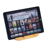 Kép 2/3 - Bambusz tablet és mobiltelefon tartó, bézs