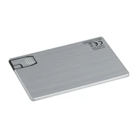 Kép 2/3 - Kártya fém pendrive 4GB, készletről, szürke