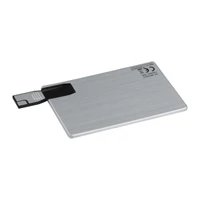 Kép 1/3 - Kártya fém pendrive 4GB, készletről, szürke