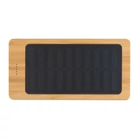 Kép 3/3 - Napelemes power bank bambuszból, 8000 mAh, bézs