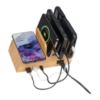 Kép 2/3 - Vezeték nélküli töltő USB porttal, bézs