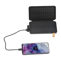 Kép 1/3 - Napelemes power bank 8000 mAh, fekete