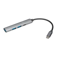Kép 2/3 - Újrahasznosított alumíniumból készült USB elosztó, szürke