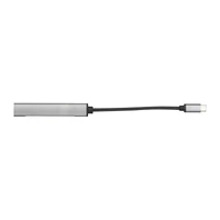 Kép 3/3 - Újrahasznosított alumíniumból készült USB elosztó, szürke