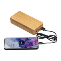 Kép 2/3 - Bambusz power bank 20,000 mAH, bézs