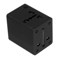 Kép 1/3 - Gumírozott utazó adapter, fekete
