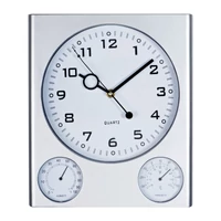 Kép 2/3 - SILVER műanyag falióra, szürke