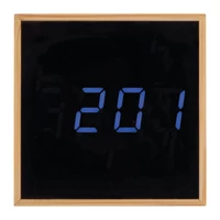 Kép 3/3 - Asztali óra fekete és kék LED kijelzővel, bézs