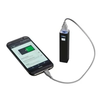 Kép 1/3 - 2200 mAh power bank fémből, fekete