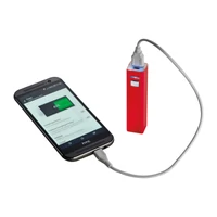 Kép 1/3 - 2200 mAh power bank fémből, piros
