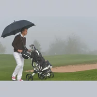 Kép 3/3 - Golf esernyő szélterelővel, fekete