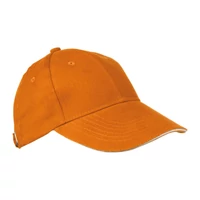 Kép 1/3 - SANDWICH baseball sapka, 6 panel, narancssárga