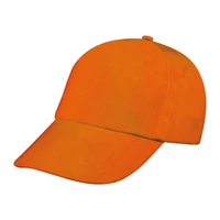 Kép 1/3 - Vászon baseball sapka, 5 panel, narancssárga