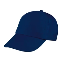 Kép 1/3 - Vászon baseball sapka, 5 panel, sötétkék
