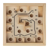 Kép 2/3 - Puzzle fa labirintus, bézs
