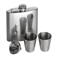 Kép 1/3 - Laposüveg 2 db kupicával, 178 ml + 2 × 45ml, szürke