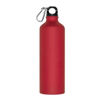 Kép 2/3 - Nagy ivópalack karabinerrel, 800 ml, piros