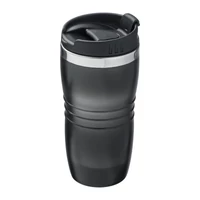 Kép 1/3 - Fém termoszbögre, 450 ml, fekete
