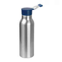 Kép 1/3 - Szilikon fedelű fém ivópalack, 600 ml, kék