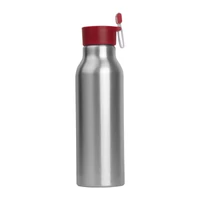 Kép 3/3 - Szilikon fedelű fém ivópalack, 600 ml, piros