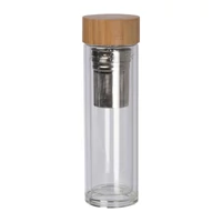 Kép 1/3 - Üveg ivópalack, 420 ml, áttetsző