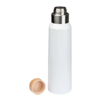 Kép 2/3 - Termosz parafa hatású kupakkal, 500 ml, fehér
