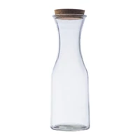 Kép 3/3 - Üveg kancsó parafadugóval, 1000 ml, áttetsző