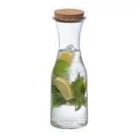 Kép 1/3 - Üveg kancsó parafadugóval, 1000 ml, áttetsző