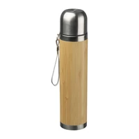 Kép 1/3 - Bambusz termosz, 500 ml, bézs
