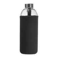 Kép 3/3 - Üveg ivópalack neoprén tokban, 1000 ml, fekete