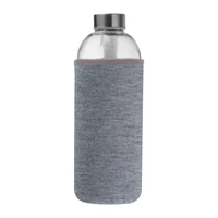 Kép 3/3 - Üveg ivópalack neoprén tokban, 1000 ml, szürke