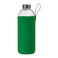 Kép 2/3 - Üveg ivópalack neoprén tokban, 1000 ml, zöld