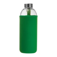 Kép 3/3 - Üveg ivópalack neoprén tokban, 1000 ml, zöld