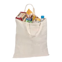 Kép 1/3 - Rövid fülű vászontáska, 140 gr/m², fehér