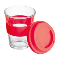 Kép 2/3 - Üvegpohár, 300 ml, piros