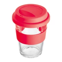 Kép 1/3 - Üvegpohár, 300 ml, piros