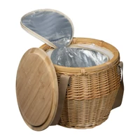 Kép 1/3 - Mark Twain rattan piknik kosár, bézs