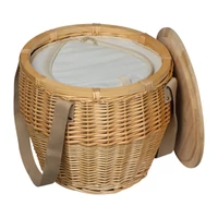 Kép 3/3 - Mark Twain rattan piknik kosár, bézs