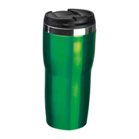 Kép 1/3 - Duplafalú rozsdamentes acél termoszbögre, 480 ml, zöld