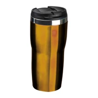 Kép 1/3 - Duplafalú rozsdamentes acél termoszbögre, 480 ml, arany