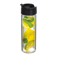 Kép 2/3 - Szűrős üveg kulacs, 400 ml, áttetsző