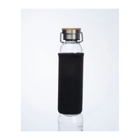 Kép 3/3 - Üveg ivópalack neoprén tokban, 600 ml, fekete