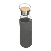 Kép 2/3 - Üveg ivópalack neoprén tokban, 600 ml, szürke