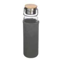 Kép 1/3 - Üveg ivópalack neoprén tokban, 600 ml, szürke