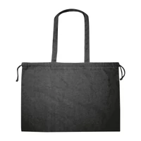 Kép 3/3 - Organikus pamut vászontáska, 180 g/m², fekete