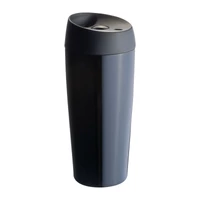 Kép 1/3 - Duplafalú acél bögre, 400 ml, fekete
