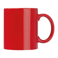 Kép 2/3 - Kerámia kávés bögre, 300 ml, piros